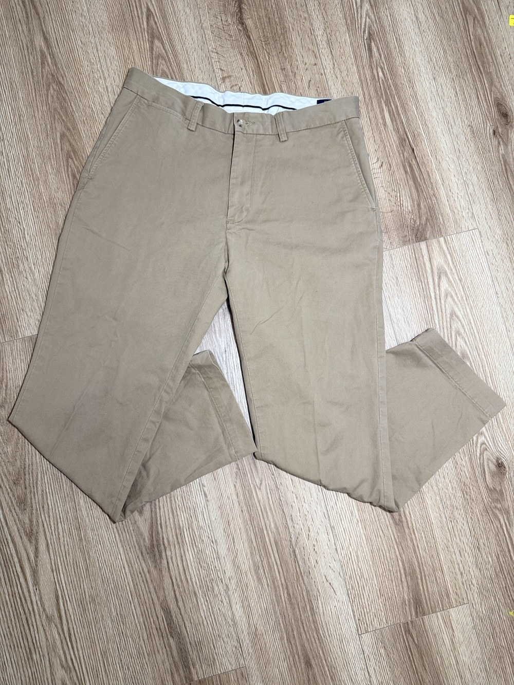 Ralph Lauren Khaki/Tan Straight-Leg Chinos